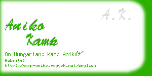 aniko kamp business card